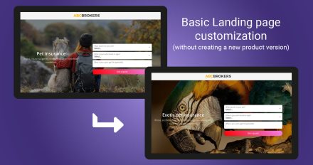 Customize your insurance product landing page without creating a new product version